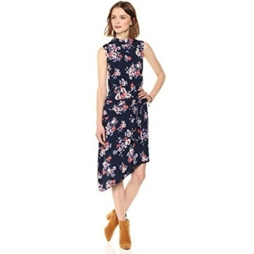 Ella Moon Floral Asymmetrical Hem Dress S